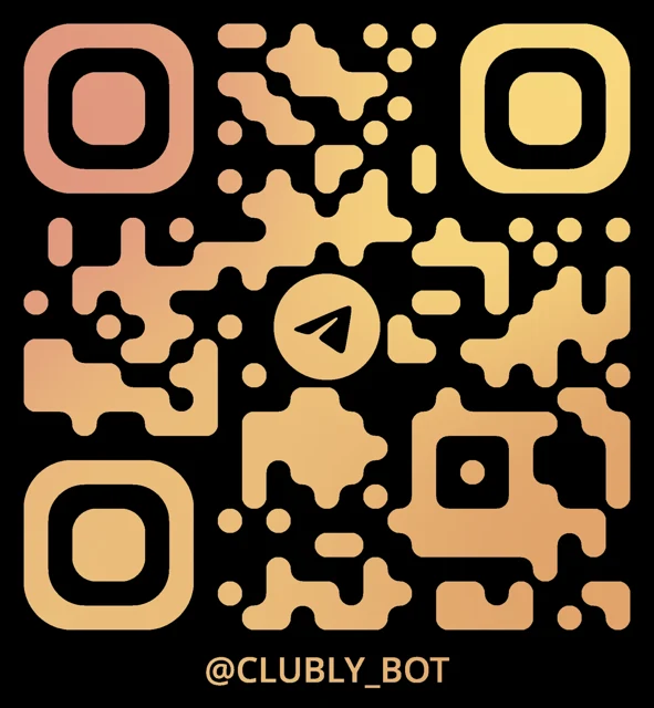 QR Code para abrir o @clubly_bot no Telegram